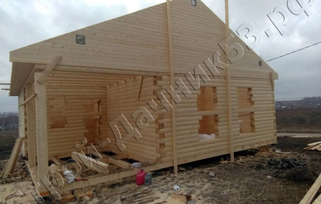 4 Брусовой дом ОД-11, 9×9, 81 м², Тульская область, Киреевский район, село Дедилово (1)